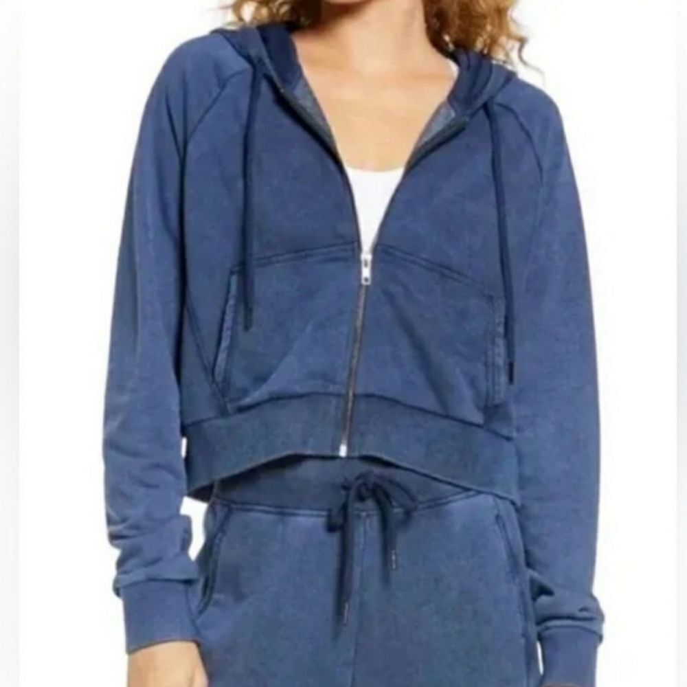 Sweaty Betty Gary Full Zip Cropped Hoodie Sz XS